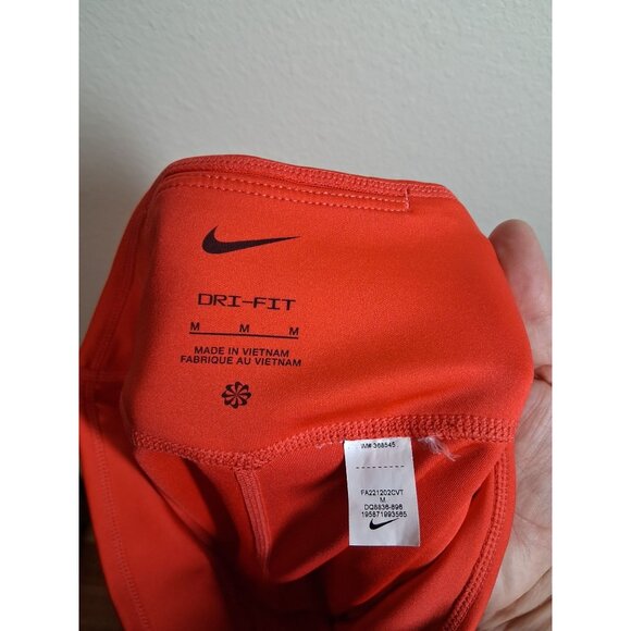 Nike Dri-Fit Leggings Yoga Gym Athletic Workout Neon Orange Women's Size Medium - Picture 5 of 5
